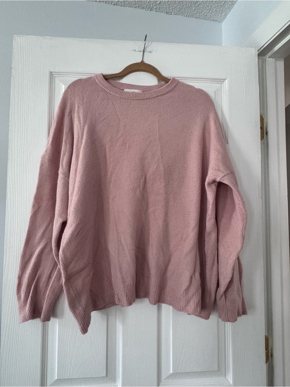 Treasure & Bond Oversized Crewneck Sweater - Blush Pink